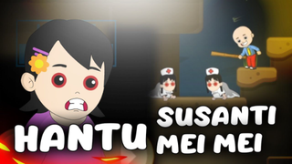 Upin ipin berburu Hantu Susanti Dan Hantu Mei Mei di kampung durian runtuh