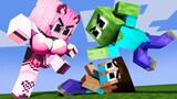 Monster School : Baby Zombie Protects Baby Herobrine From a Bad Father - Minecraft Animation