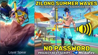 Zilong Summer Waves Skin Script - Full Sound & Full Effects - No Password | MLBB