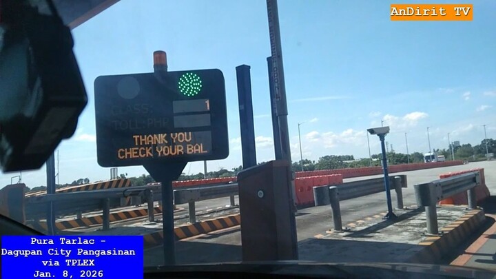 Pura Tarlac to Dagupan City Pangasinan via TPLEX Jan. 8, 2026