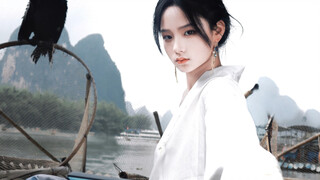 Sky-blue glaze splashed with ink meets Guilin's landscapes—let's shoot a traditional Chinese-style b