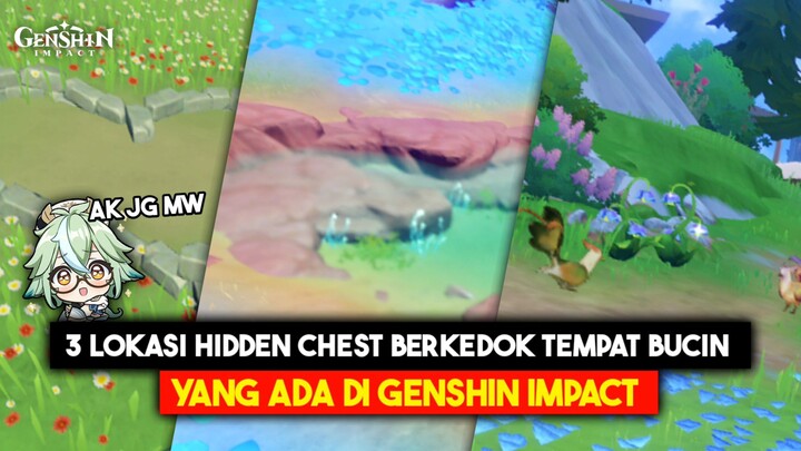 3 HIDDEN CHEST BERKEDOK TEMPAT BUCIN - Genshin Guide Explore