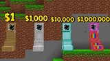 ถ้าเกิด!? บ้านในถ้ำ คนจน $1 เหรียญ VS บ้านในถ้ำ คนรวย $1,000,000 เหรียญ - Minecraft พากย์ไทย