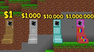 ถ้าเกิด!? บ้านในถ้ำ คนจน $1 เหรียญ VS บ้านในถ้ำ คนรวย $1,000,000 เหรียญ - Minecraft พากย์ไทย