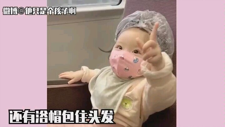 #ความน่ารักที่แม้ใส่หน้ากากก็ยังสู้ไม่ได้# บางคนดูน่ารักอยู่แล้ว พอใส่หน้ากากเข้าไปยิ่งน่ารักระเบิด!