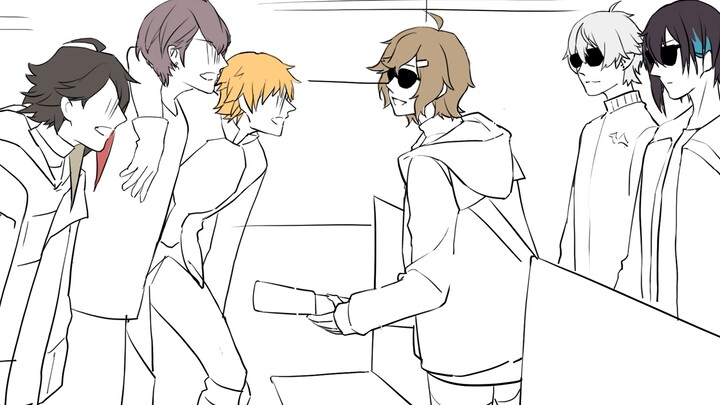 [NIJISANJI Sand Sculpture Handwriting] Rainbow Darkness leads the team to sing passionately
