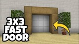3x3 Fast Piston Door in Minecraft Bedrock!!