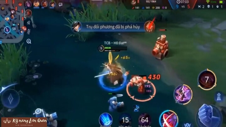 Highlight Pha đánh cực gắt - Đối thủ tính chạy nhưng tướng Allain không cho #Gamehay