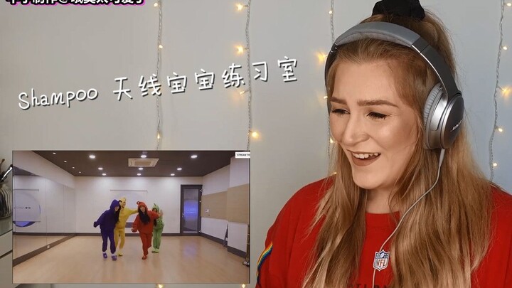 【ซับไทย】สาวเยอรมัน Dana ดู MAMAMOO เพลงใหม่ภาษาญี่ปุ่น Shampoo เวอร์ชัน Teletubbies ในห้องฝึกเต้น (ห