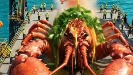 Industrial Processing and Seasoning of a Giant Lobster