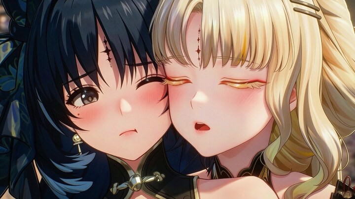 “Ultimate contrast… even蹭脸 is so cute!!”