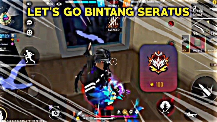 Capai Bintang 100 di Akhir Season Cs Ranked🔥 - Free Fire Gameplay