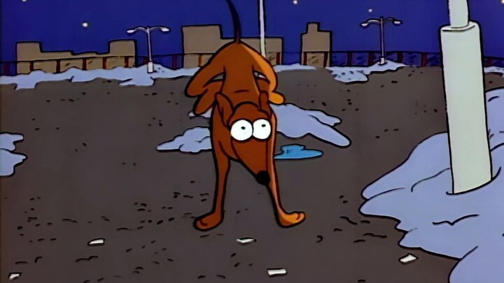 The Simpsons S1E1: Simpsons Roasting on an Open Fire
