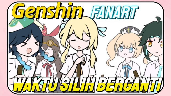 [Genshin, Fanart]Waktunya bersih-bersih