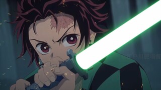 Tanjiro dengan lightsaber