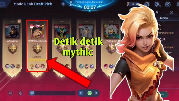 detik detik mythic main party pake hero favorit!!!