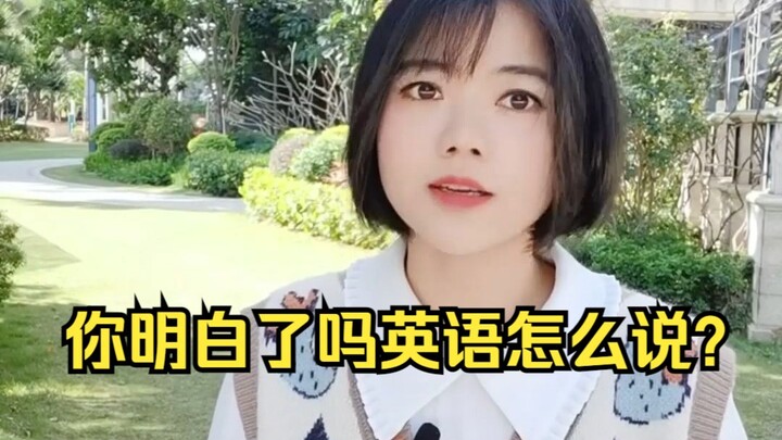 Bạn đã hiểu chưa, tiếng Anh nói thế nào?