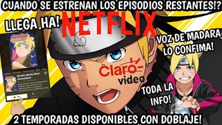 NARUTO SHIPPUDEN DOBLAJE LATINO | BORUTO | LLEGA A NETFLIX | VOZ DE MADARA CONFIRMADA | ENERO 2022