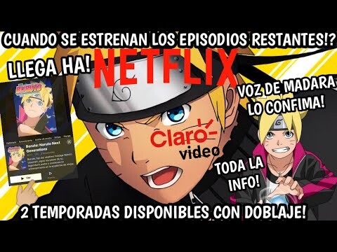 NARUTO SHIPPUDEN DOBLAJE LATINO | BORUTO | LLEGA A NETFLIX | VOZ DE MADARA CONFIRMADA | ENERO 2022