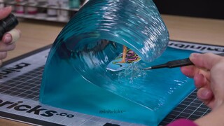 How to make an Ultra-realistic wave out of resin / Elegoo Mars 2Pro 3D Printer