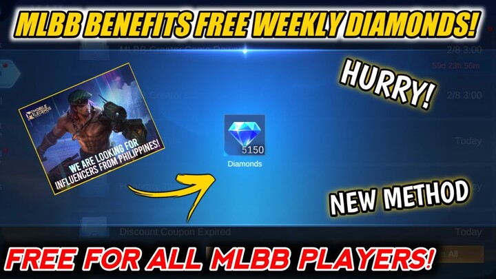 HOW TO GET FREE WEEKLY DIAMONDS FROM MOONTON!? MLBB BENEFITS FREE DIAMONDS FOR ALL! MOBILE LEGENDS