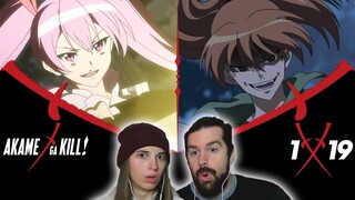 SUZUKA Y SERYU VS TATSUMI Y MINE - REACCIÓN 1X19 AKAME GA KILL!