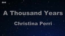 A Thousand Years Christina Perry Karaoke With Guide Melody Instrumental