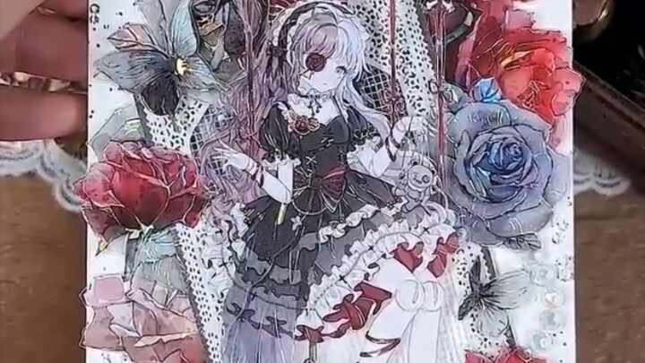ASMR _  journaling with me - gothic rose doll🌹🖤