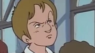 The poor student with crooked mouth