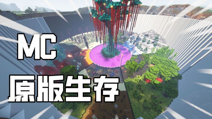 爆肝3周建造了一个超级地狱之门！收容十八个生物群系！！【能玩一辈子的生存#3】