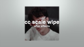 cc scale wipe tutorial [after effects]