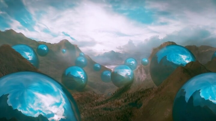 Pria menemukan bahwa sumber asal semesta adalah materi biru, memasuki dunia yang lebih tinggi, dan t