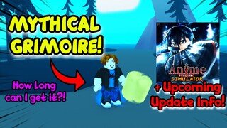 HOW LONG can I get MYTHICAL GRIMOIRE + UPCOMING UPDATE!! | Anime Punching Simulator Roblox
