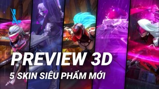 Tốc Chiến | Preview 3D Skin SIÊU PHẨM: Jhin, Vayne, Akali, Katarina, Fiora | Yugi Gaming
