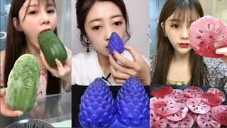 ASMR Thánh Ăn Đá Ăn Đá Lạnh Màu Sắc Hình Dạng Bất Thường Thú Vị - ASMR Ice Crunchy Eating sound#119