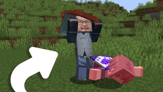 When the butler was added to the MC server (Player: I was eating, but the butler broke my legs😭😭