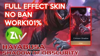 HAYABUSA EPIC SKIN SCRIPT,👌TUTORIAL | MOBILE LEGENDS