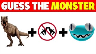 Guess The MONSTERS By EMOJI | RAINBOW FRIENDS CHAPTER 2 & ROBLOX DOORS + ALL JUMPSCARES (CYAN)