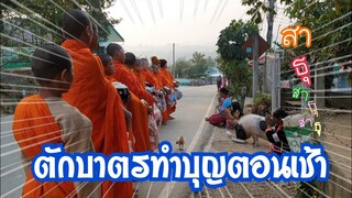🌄ตักบาตรทำบุญตอนเช้า🙏สาธุสาธุสาธุ....🐖🐖🐖
