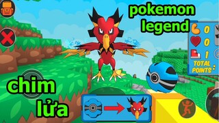 Đi Đường Bắt Gặp Pokemon Huyền Thoại Chim Phượng Hoàng Lửa Minecraft Pixelmon Pokémon 3D Android Ios