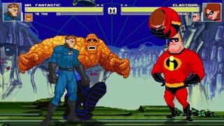 AN Mugen #216: Mr. Fantastic & The Thing VS Elastigirl & Mr. Incredible