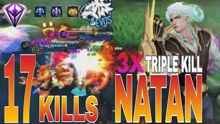 3X TRIPLE KILL!! | MUST WATCH NEW NATAN REVAMP IS INSANE | MOBILE LEGENDS