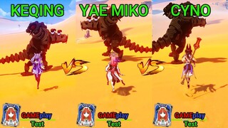Cyno vs Keqing vs Yae Miko! Nilou Hyperbloom Team! GAMEplay