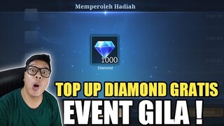 EVENT GILA ! TOP UP 1000 DIAMOND JADI GRATIS 0 RUPIAH !! CUMA ADA DI EVENT INI SEBELUM HABIS !