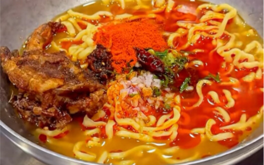 A bowl of seafood noodles!!
