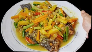 RESEP IKAN ACAR BUMBU KUNING  | TANPA SANTAN