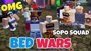 I MET SOPO SQUAD GAMING AGAIN IN BEDWARS | OMG !! *Roblox Tagalog*