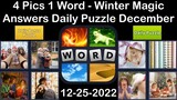 4 Pics 1 Word - Winter Magic - 25 December 2022 - Answer Daily Puzzle + Bonus Puzzle