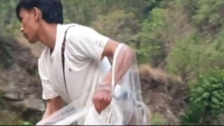 cast netting in Nepal | himalayan trout fishing with handmade cast net \
