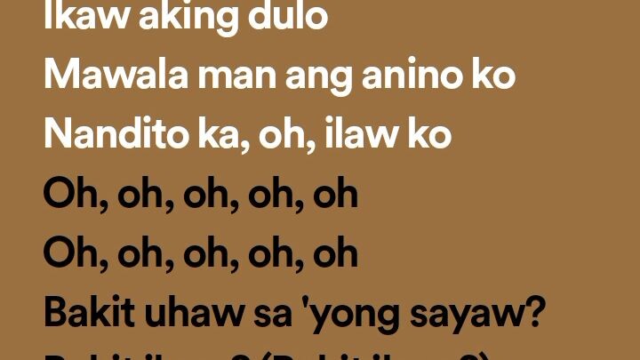 UHAW (by: Dilaw) Spotify songs list
